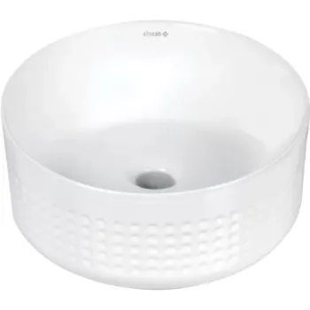 Lavoar Deante Silia Hexa 36x36 cm rotund pe blat alb imagine
