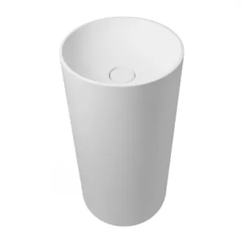 Lavoar freestanding Marmite Doha rotund 43.5 cm alb mat imagine