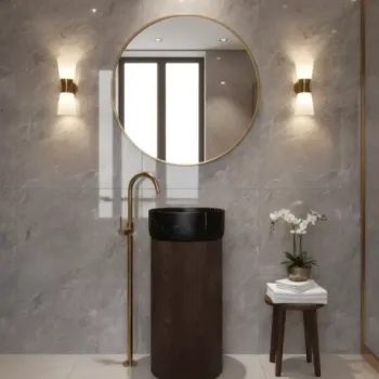 Lavoar Freestanding Premium din Lemn Masiv imagine