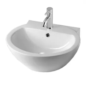 Lavoar pe blat Gala Loop alb 51.5x48 cm imagine