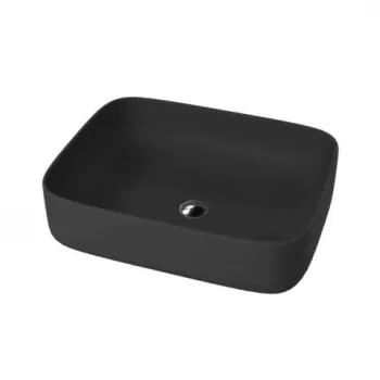 Lavoar pe blat Spectrum, Castor Black, dreptunghiular, negru mat imagine