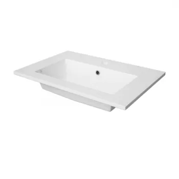 Lavoar pe mobilier Defra Flex compozit mineral 80.3x40 cm alb lucios imagine
