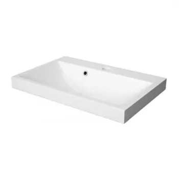 Lavoar pe mobilier Defra Olex compozit mineral 60x40 cm alb lucios imagine