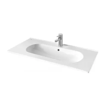 Lavoar pe mobilier Gala Klea alb 101x46 cm imagine