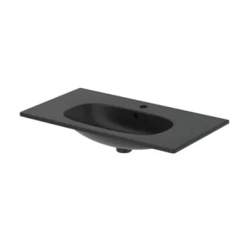 Lavoar pe mobilier Ideal Standard Tesi negru mat 82.5x45 cm imagine