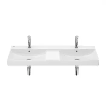 Lavoar suspendat dublu Roca Ona 120x46 cm Fineceramic alb lucios imagine