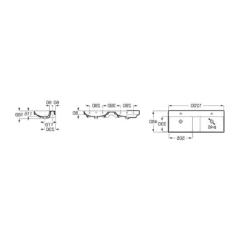 Lavoar suspendat dublu Roca Ona 120x46 cm Fineceramic alb mat imagine