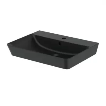 Lavoar suspendat Ideal Standard Connect Air Cube negru mat 60x46 cm imagine