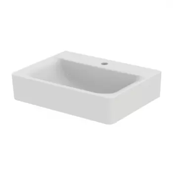 Lavoar suspendat Ideal Standard Connect Cube 60x46 cm alb lucios imagine
