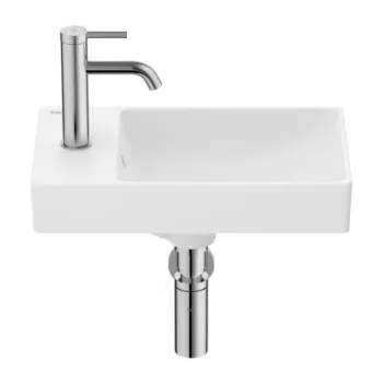Lavoar suspendat Roca Ona 45x26 cm Fineceramic alb mat imagine