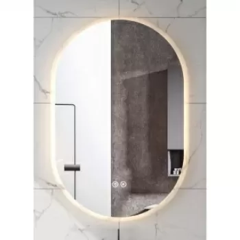 Oglinda touchscreen LED Fluminia Dali Auriu 90x60x3 cm rama aurie imagine
