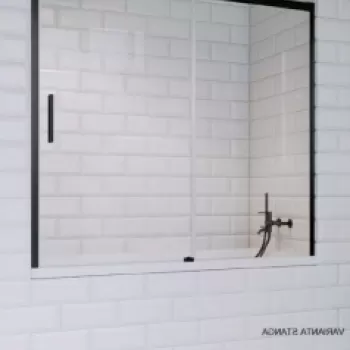 Paravan cada Radaway Idea Black PN DWJ cu usa glisanta si parte fixa 160 cm negru mat imagine