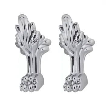 Set 2 picioare scurte Marmite Lion pentru cada Romance crom imagine