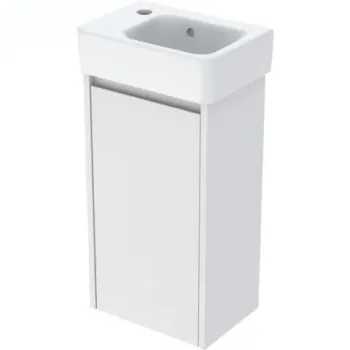 Set lavoar si mobilier Geberit Selnova Square, 36x25x70 cm, alb mat imagine