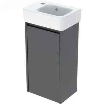 Set lavoar si mobilier Geberit Selnova Square, 36x25x70 cm, lava mat imagine