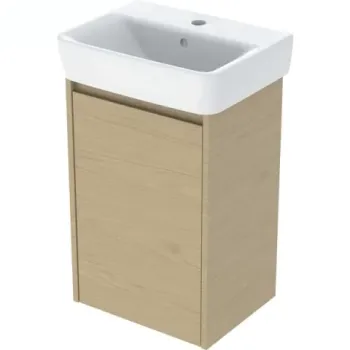 Set lavoar si mobilier Geberit Selnova Square, 45x34x70 cm, stejar natural imagine
