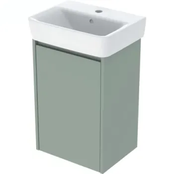 Set lavoar si mobilier Geberit Selnova Square, 45x34x70 cm, verde salvie mat imagine