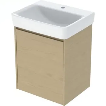 Set lavoar si mobilier Geberit Selnova Square, 55x44x70 cm, stejar natural imagine