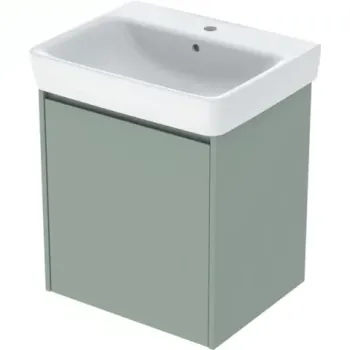 Set lavoar si mobilier Geberit Selnova Square, 60x48x70 cm, verde salvie mat imagine