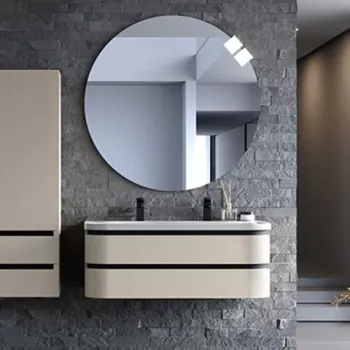 Set mobilier suspendat si lavoar, Kolpasan, Vittoria, 120 cm, beige mat imagine