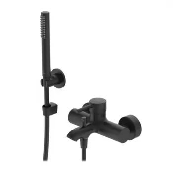 Set PROMO baterie cada si dus Ideal Standard Ceraline cu set de dus negru mat imagine