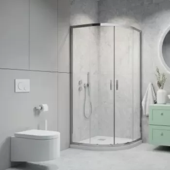 Set PROMO cabina dus Radaway Alienta A 80x80xH190 cm, sifon si cadita Tinos A Compact imagine