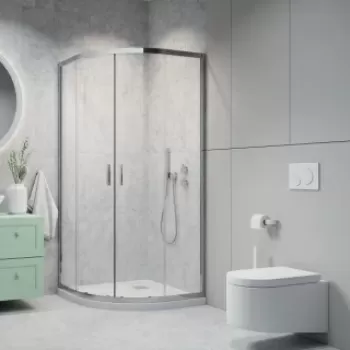 Set PROMO cabina dus Radaway Alienta A 90x90xH190 cm, sifon si cadita Tinos A Compact imagine