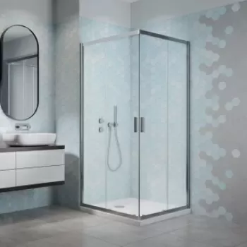 Set PROMO cabina dus Radaway Alienta C 90x90xH190 cm, sifon si cadita Tinos C Compact imagine