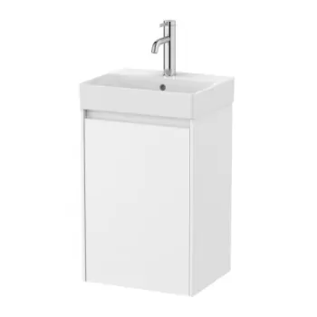 Set PROMO mobilier baza si lavoar Roca Ona Unik 1 usa 40x32 cm alb mat imagine