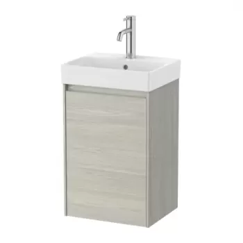 Set PROMO mobilier baza si lavoar Roca Ona Unik 1 usa 40x32 cm stejar deschis imagine