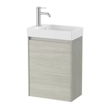 Set PROMO mobilier baza si lavoar Roca Ona Unik 1 usa 45x26 cm stejar deschis imagine