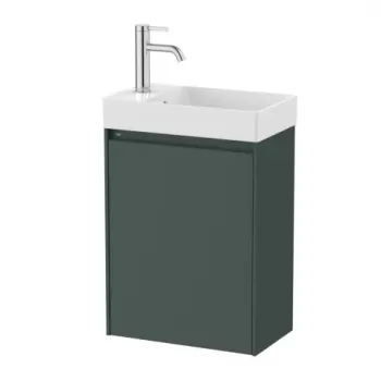 Set PROMO mobilier baza si lavoar Roca Ona Unik 1 usa 45x26 cm verde mat imagine