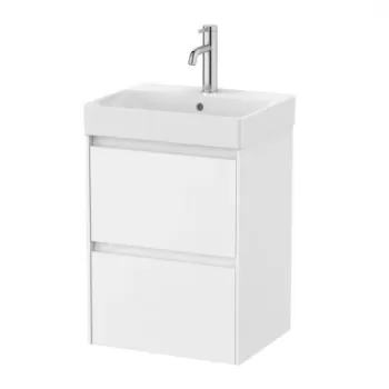 Set PROMO mobilier baza si lavoar Roca Ona Unik 2 sertare 45x36 cm alb mat imagine