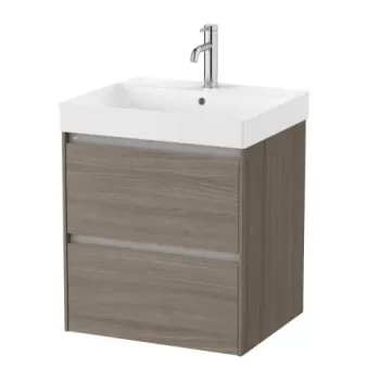 Set PROMO mobilier baza si lavoar Roca Ona Unik 2 sertare 55x46 cm ulm inchis imagine