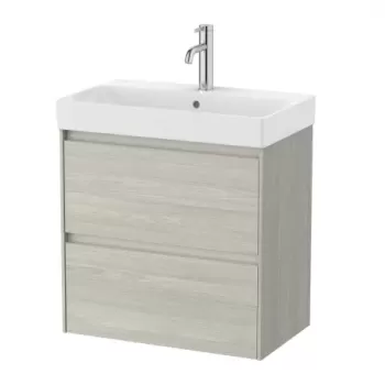 Set PROMO mobilier baza si lavoar Roca Ona Unik 2 sertare 60x36 cm stejar deschis imagine