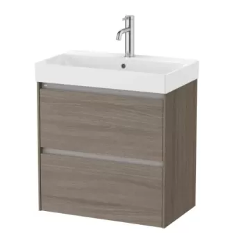 Set PROMO mobilier baza si lavoar Roca Ona Unik 2 sertare 60x36 cm ulm inchis imagine