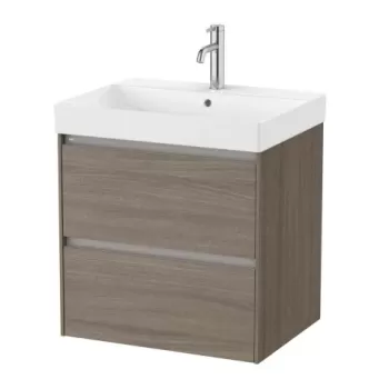 Set PROMO mobilier baza si lavoar Roca Ona Unik 2 sertare 60x46 cm ulm inchis imagine