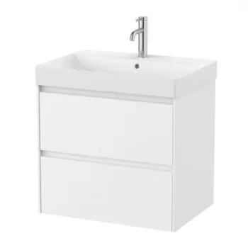 Set PROMO mobilier baza si lavoar Roca Ona Unik 2 sertare 65x46 cm alb mat imagine