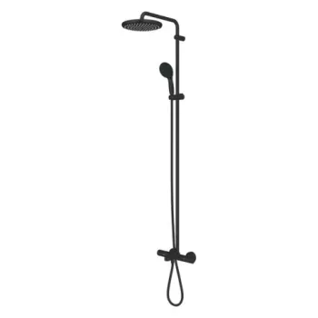 Sistem cada dus cu baterie termostatata Grohe Tempesta System 250 negru mat 266722431 imagine