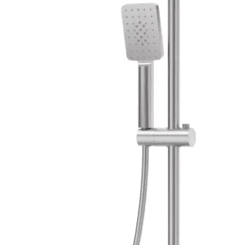 Sistem de dus-cada Deante Therm termostatat, cu 3 functii, otel slefuit imagine