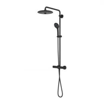 Sistem de dus cu baterie termostatata Grohe Euphoria 260 negru mat imagine