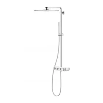 Sistem de dus cu baterie termostatata Grohe Euphoria SmartControl 310 alb Moon White imagine