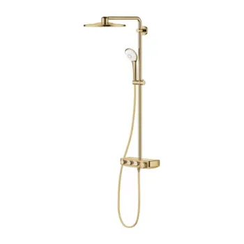 Sistem de dus cu baterie termostatata Grohe Euphoria SmartControl 310 Duo auriu lucios imagine