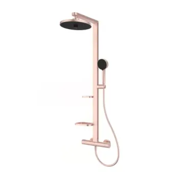 Sistem de dus cu baterie termostatata Ideal Standard Alu+ rose mat aluminiu imagine