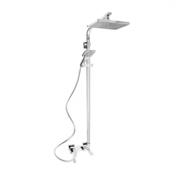 Sistem de dus FDesign Origio crom lucios cu baterie monocomanda imagine