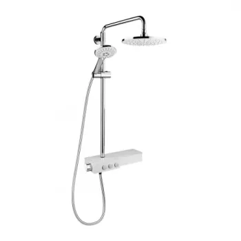 Sistem de dus FDesign Tempra crom lucios cu baterie monocomanda imagine