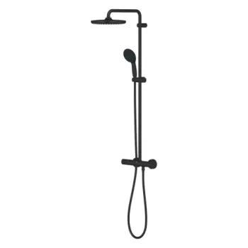 Sistem de dus fix si mobil Grohe Tempesta 250, cu baterie termostatata, negru mat imagine
