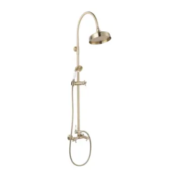 Sistem de dus incastrat FDesign Lacrima bronz periat cu baterie dubla comanda imagine