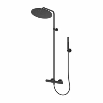 Sistem dus cu baterie Ideal Standard Ceratherm T25 negru mat termostatica imagine