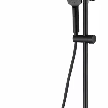 Sistem dus cu baterie monocomanda Deante Blur, 3 functii, negru mat imagine
